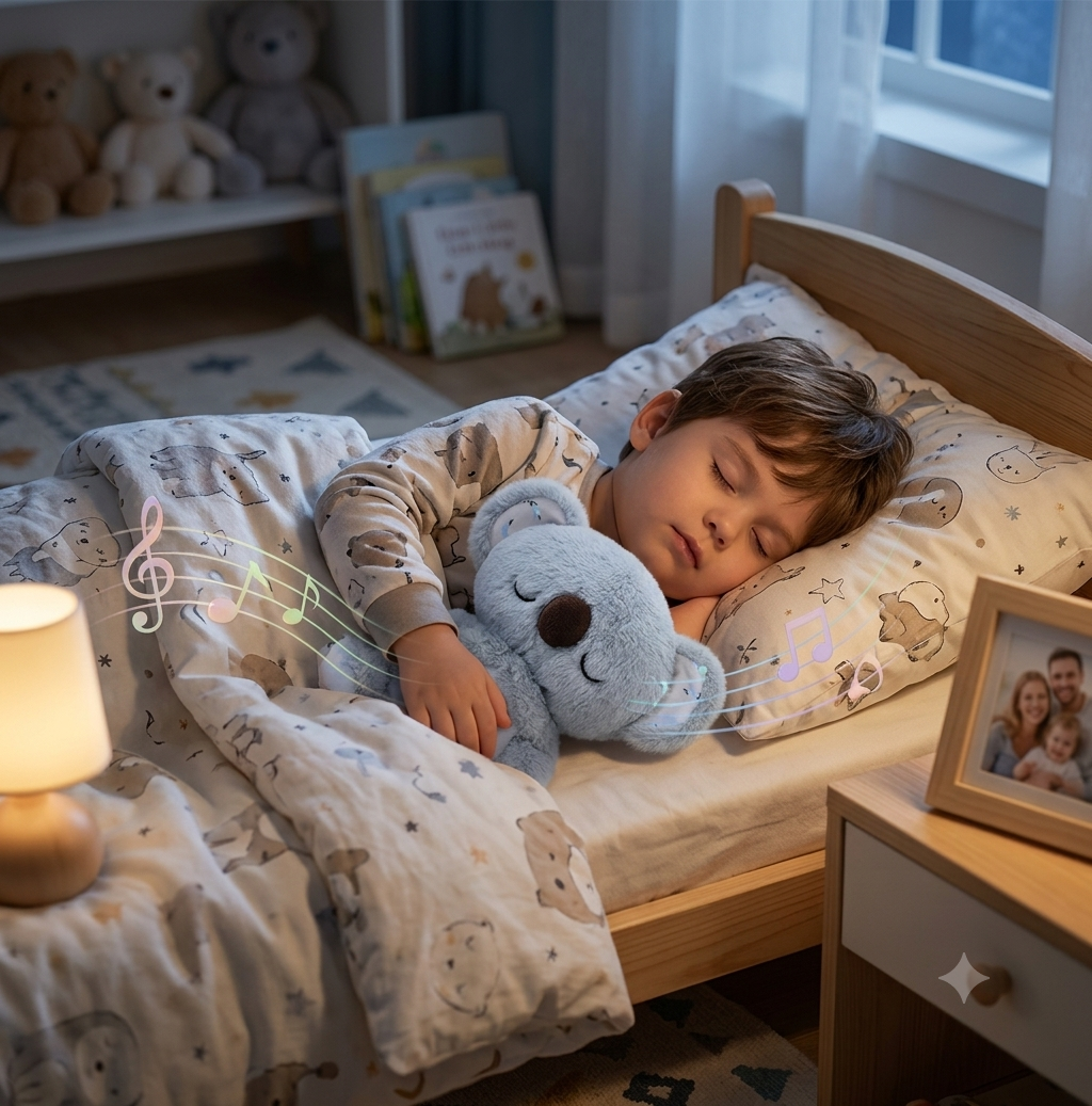 Oso Koala Calmante con Movimiento de Respiración – El Compañero Ideal para el Sueño de tu Bebé