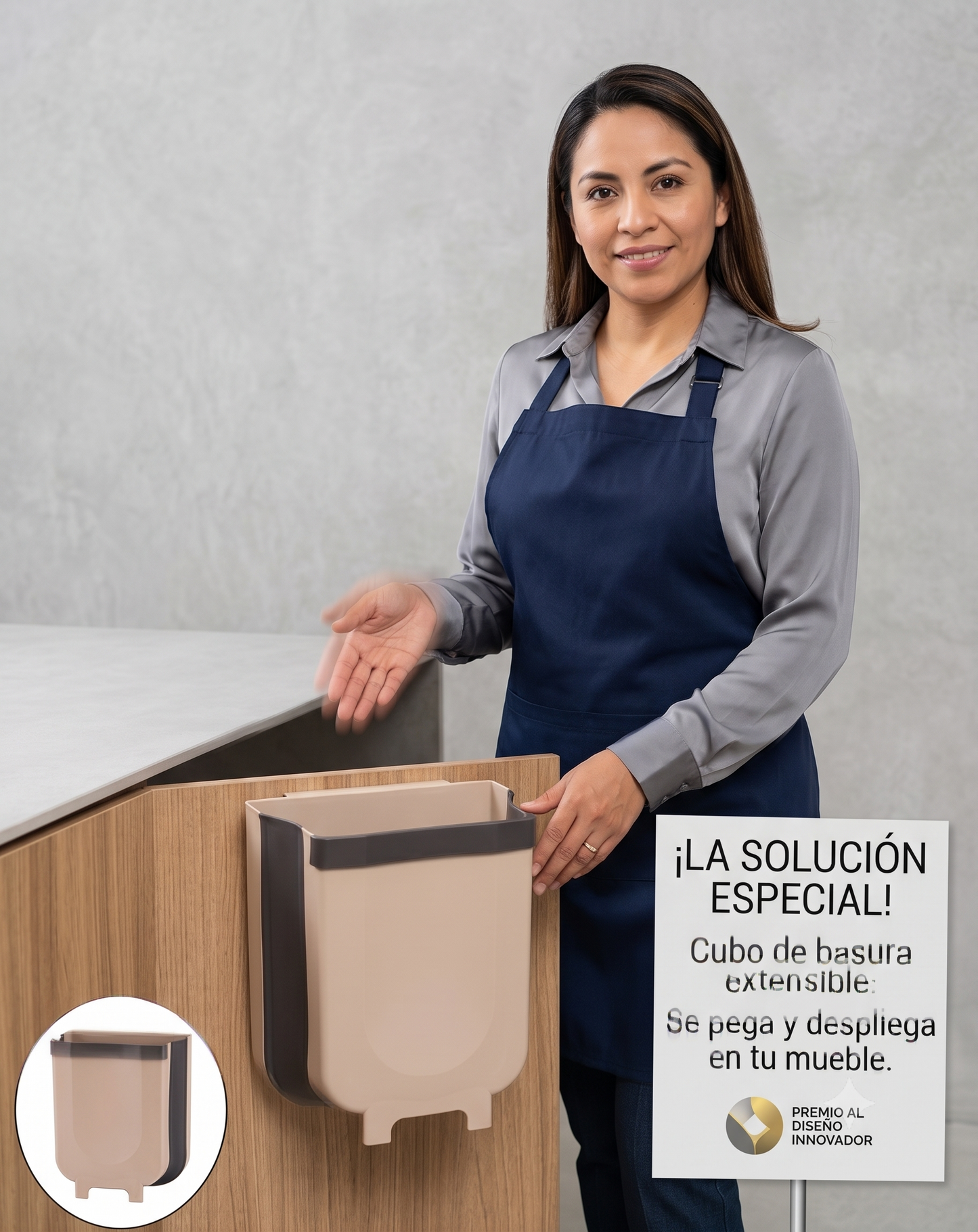CUBO PLEGABLE DE BASURA